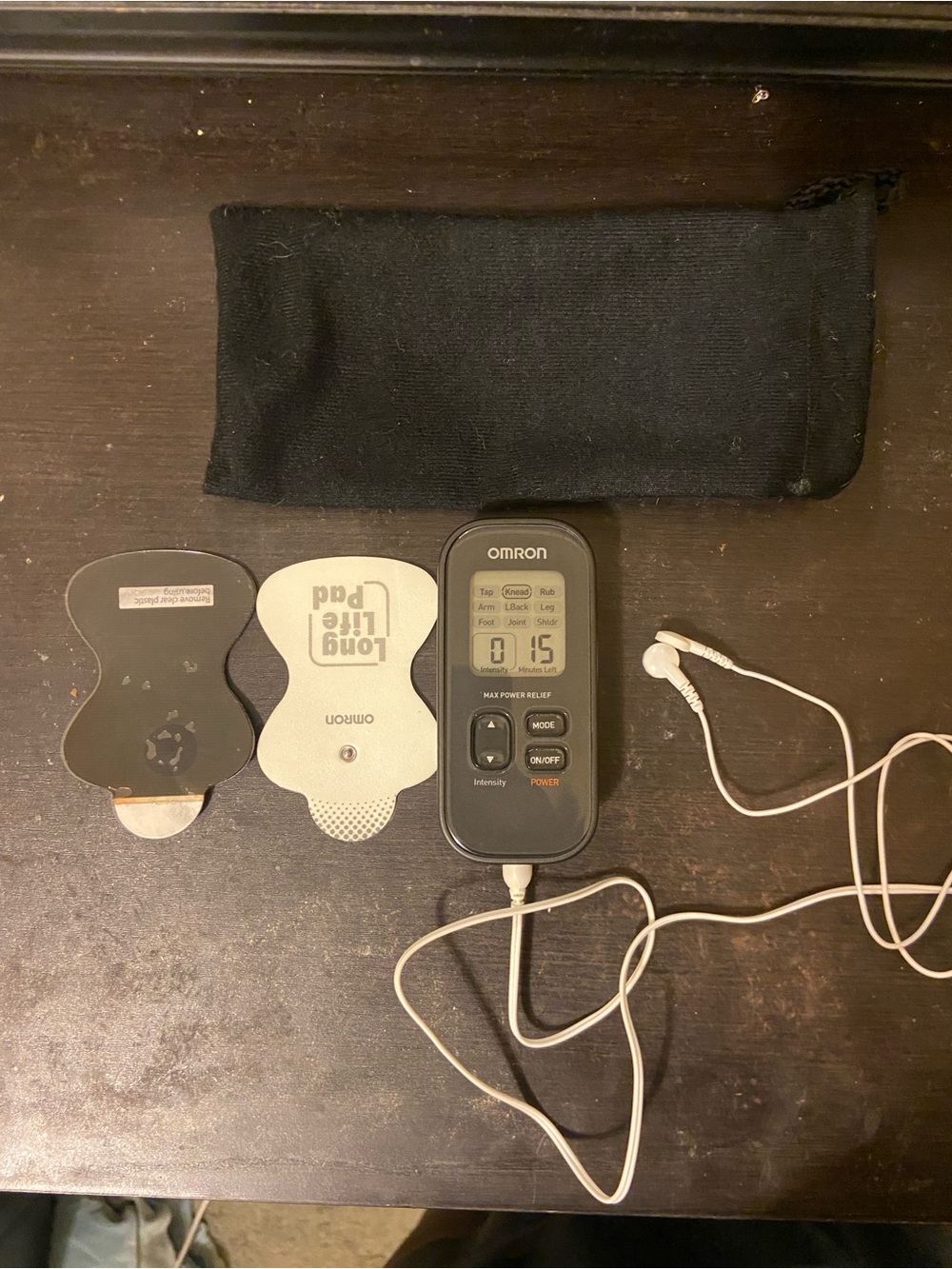 Omron Max Power Relief TENS Therapy Pain Relief - Black TENS Unit with Pads